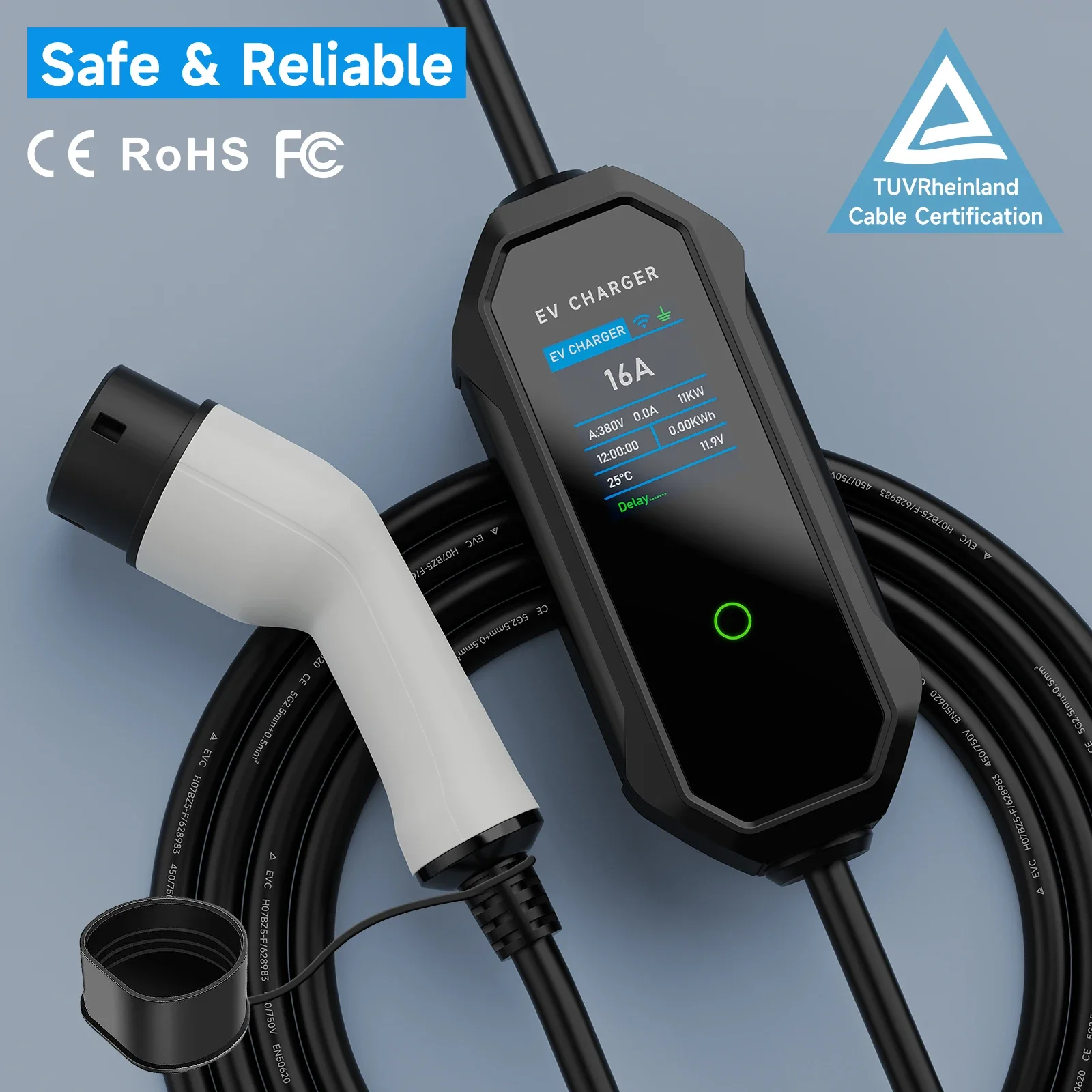 Carregador EV Tipo 2 AFEEV 11K - Type 2 Portable Ev Charger 11Kw Cee avaliação e preço