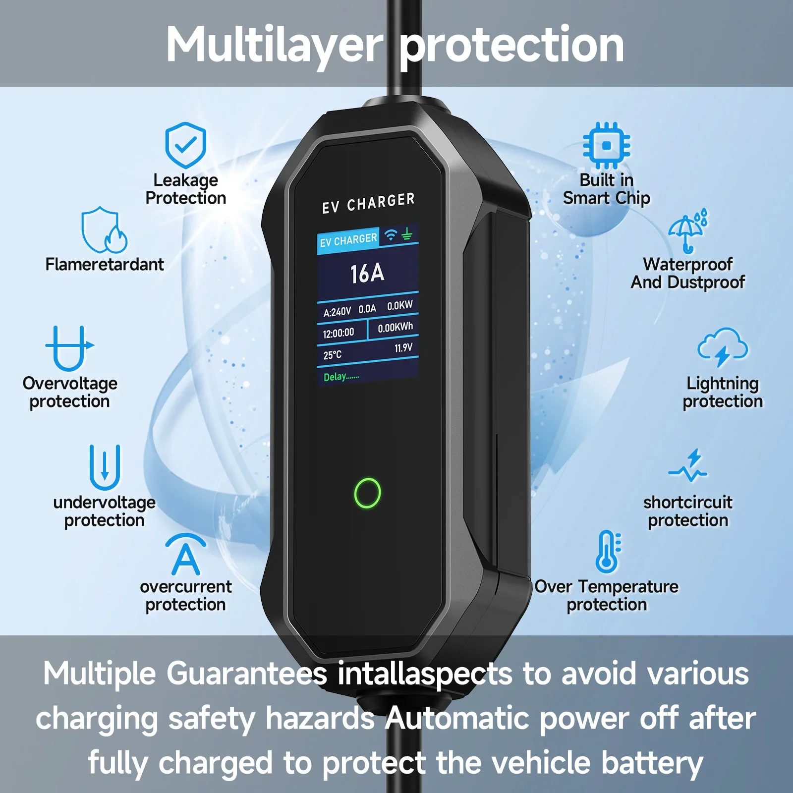 Carregador EV Tipo 2 AFEEV 11K - Type 2 Portable Ev Charger 11Kw Cee avaliação e preço